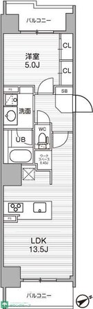 シーズンフラッツ武蔵小山の物件間取画像